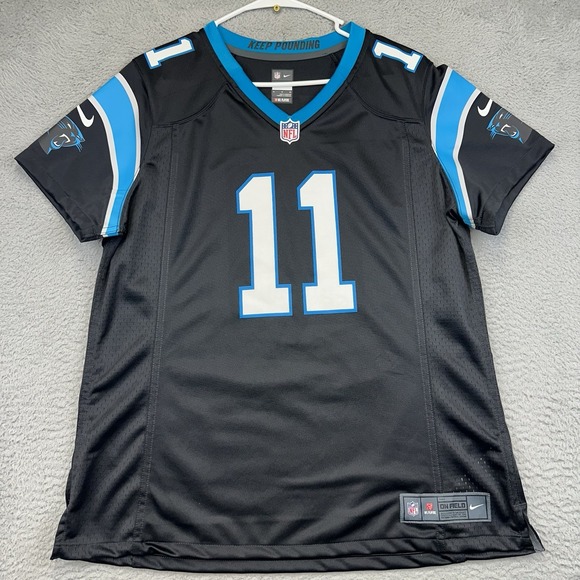 PJ Walker 11 Panthers Jersey Womens XL Black Nike On Field NFL Players Football - Picture 1 of 12